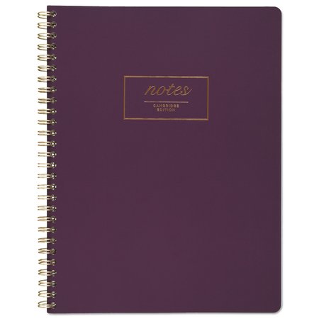 CAMBRIDGE Jewel Tone Notebook, Gold Twin-Wire, 1 Subject, Wide/Legal Rule, Purple Cover, 9.5 x 7.25, 80 Sheets 49556